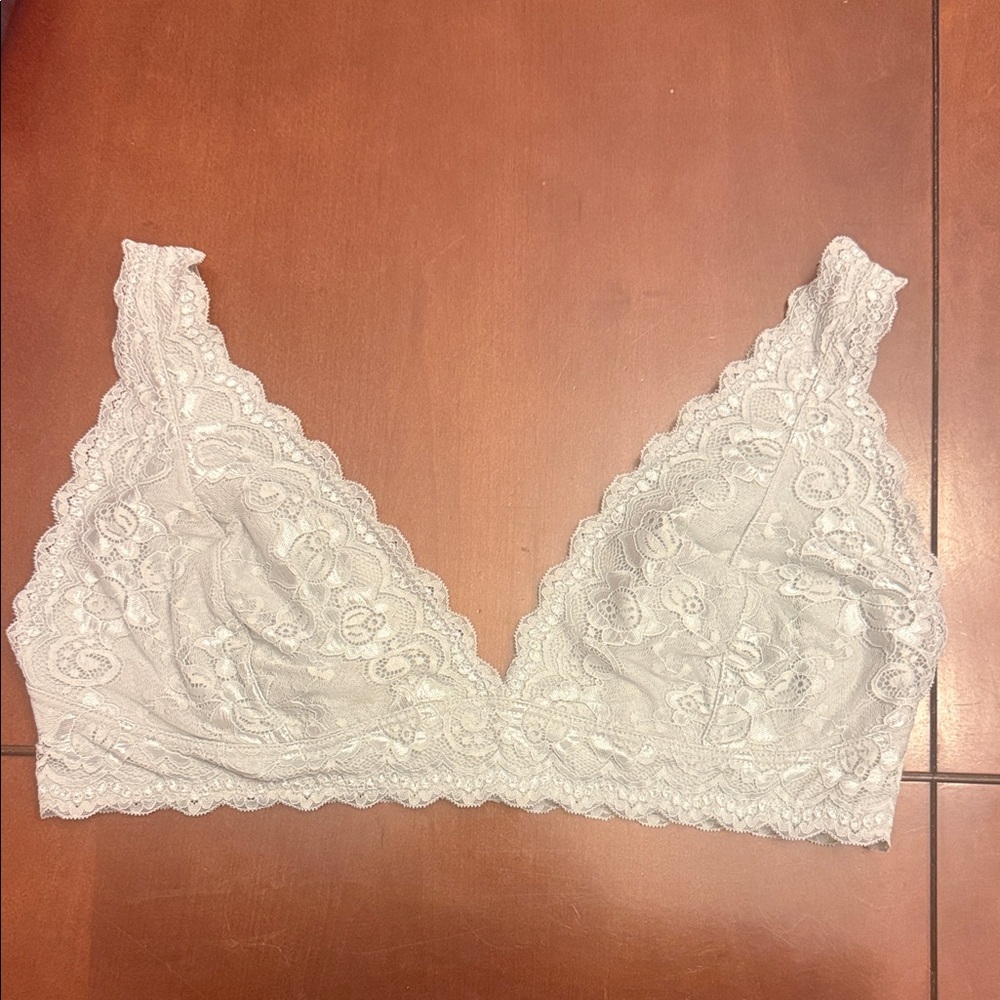 Jessica Simpson Lace Bralette in teal/light blue